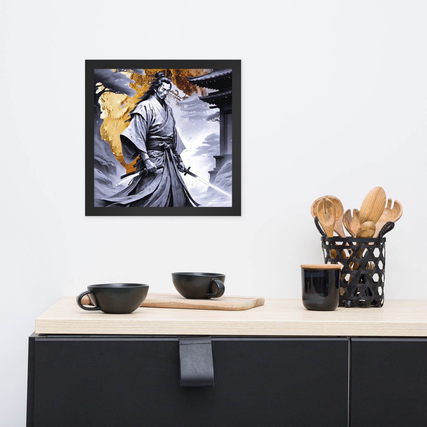 BW Marble V25 Framed Poster