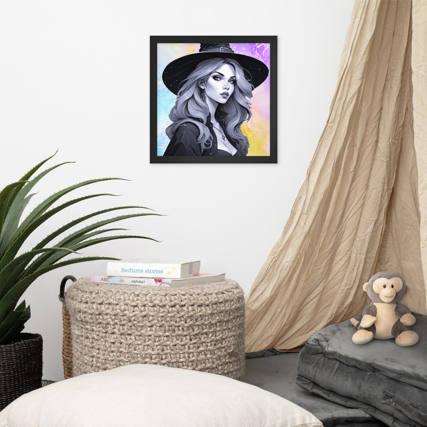BW Marble V21 Framed Poster