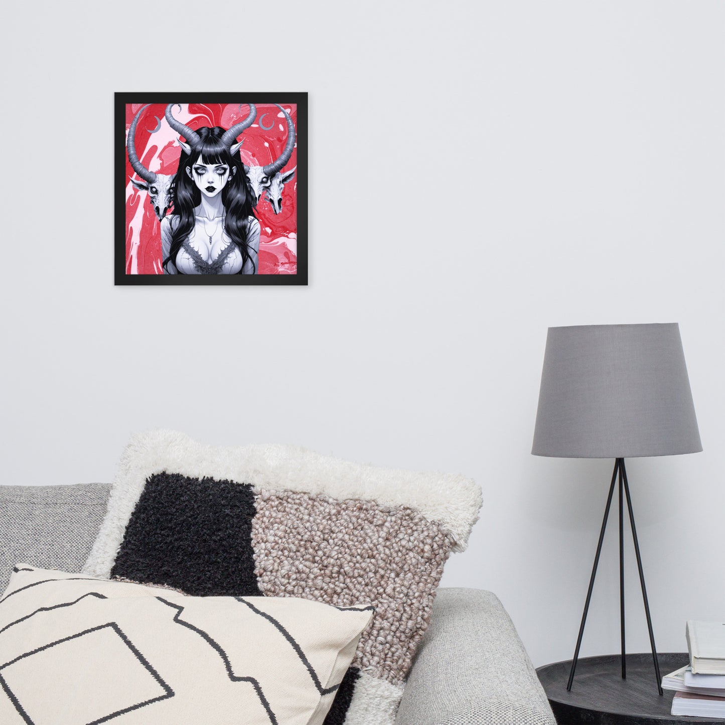 BW Marble V18 Framed Poster