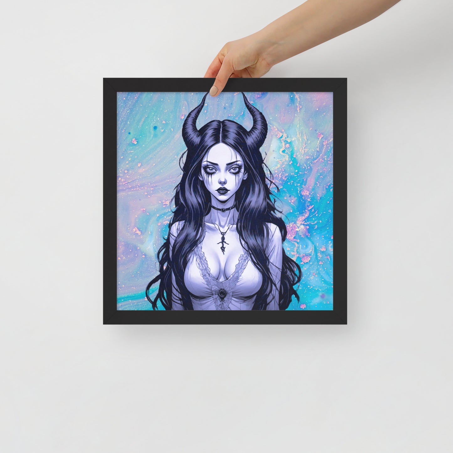 BW Marble V4 Framed Poster