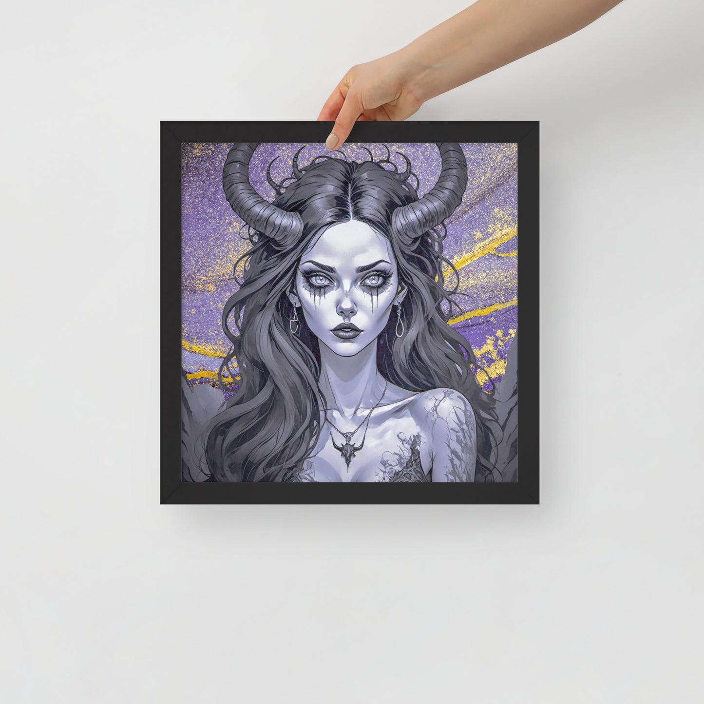 BW Marble V1 Framed Poster