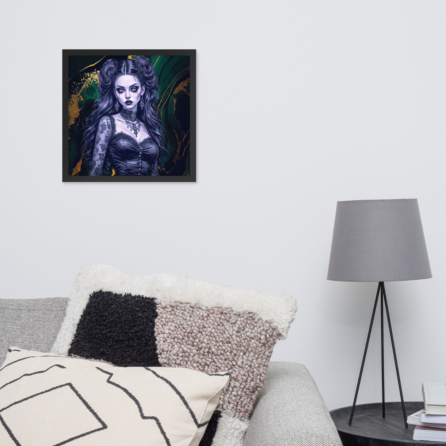 BW Marble V30 Framed Poster