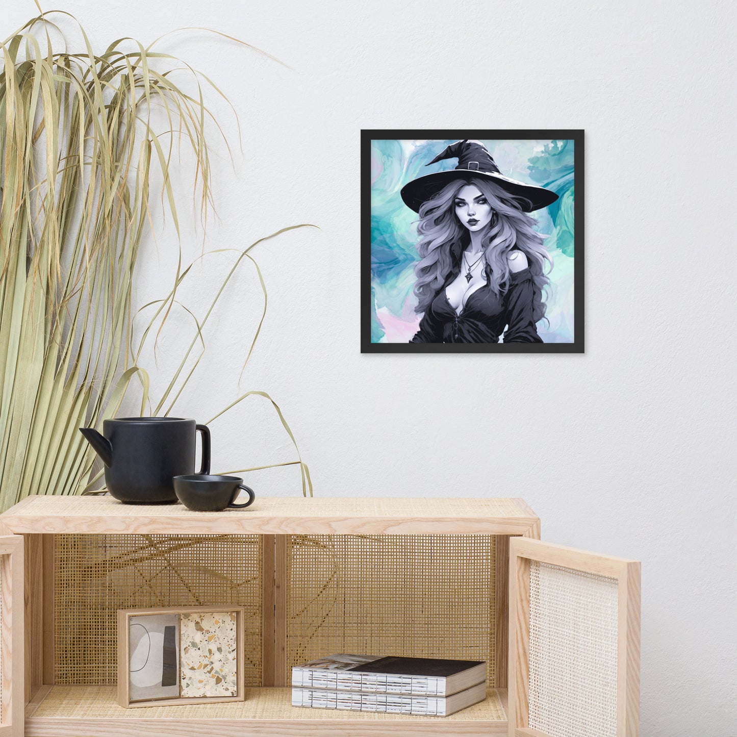 BW Marble V23 Framed Poster