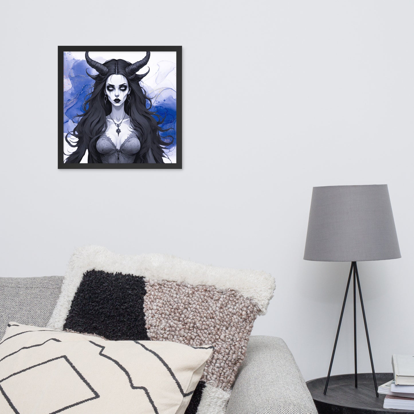 BW Marble V17 Framed Poster