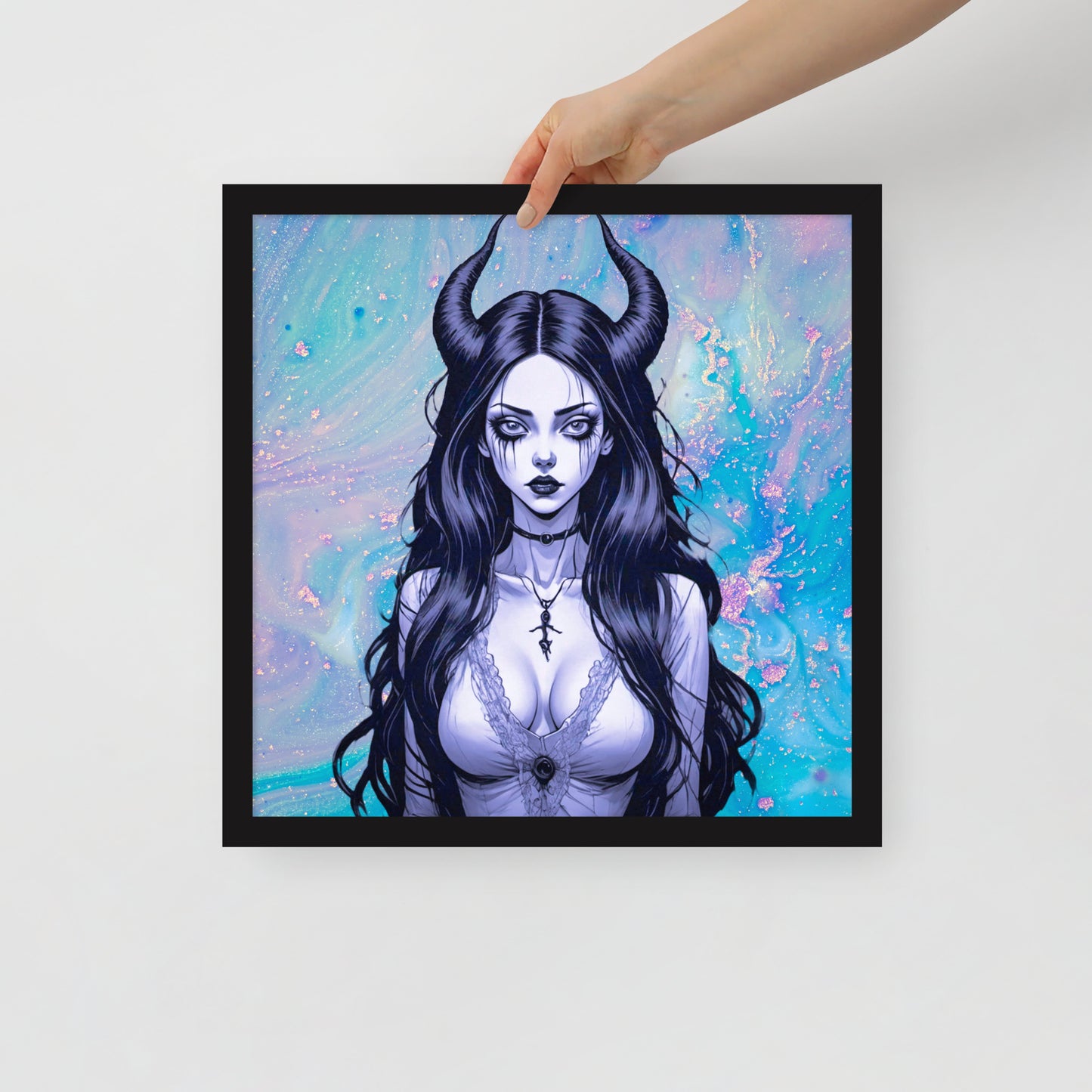 BW Marble V4 Framed Poster