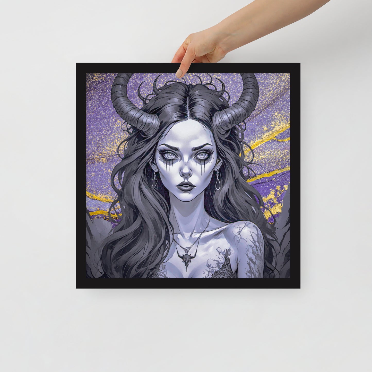 BW Marble V1 Framed Poster