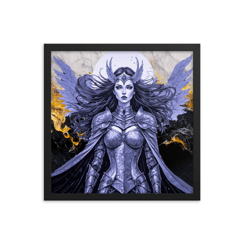 BW Marble V5 Framed Poster