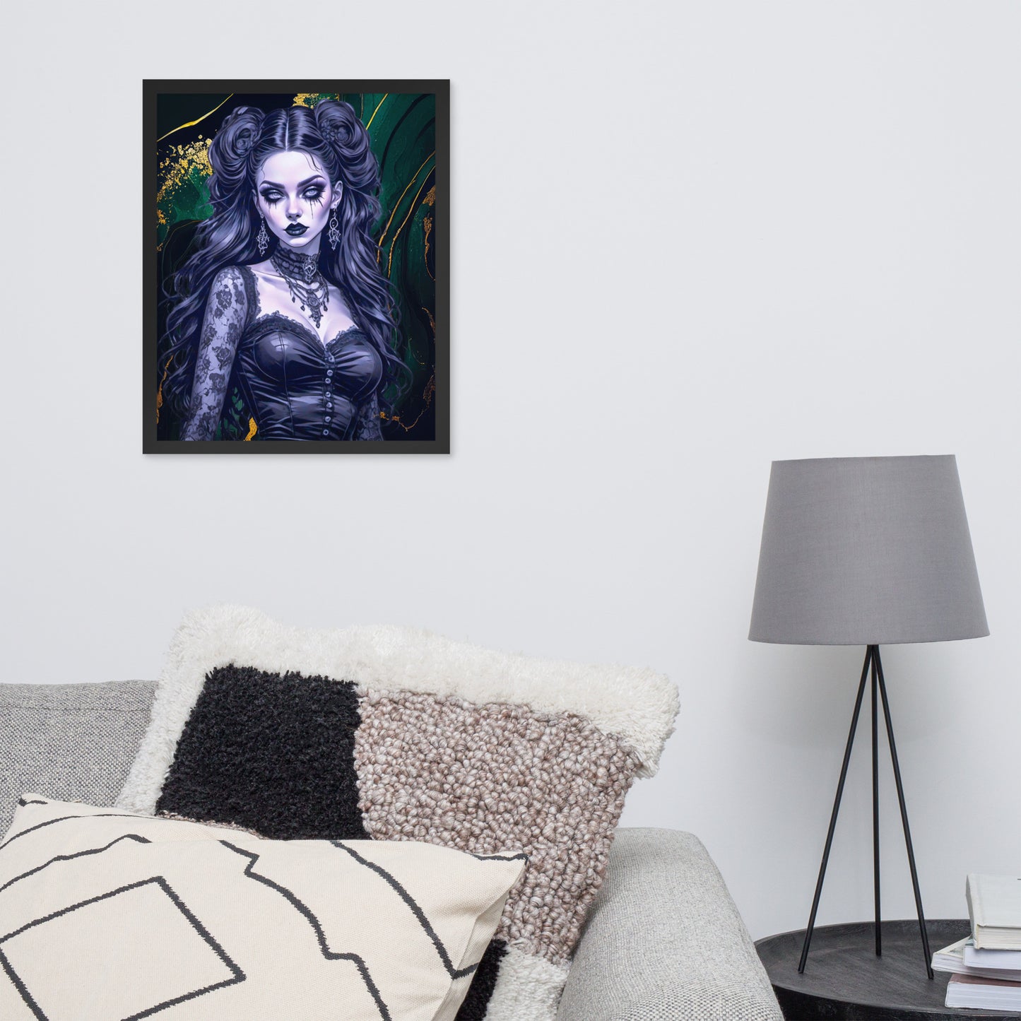 BW Marble V30 Framed Poster