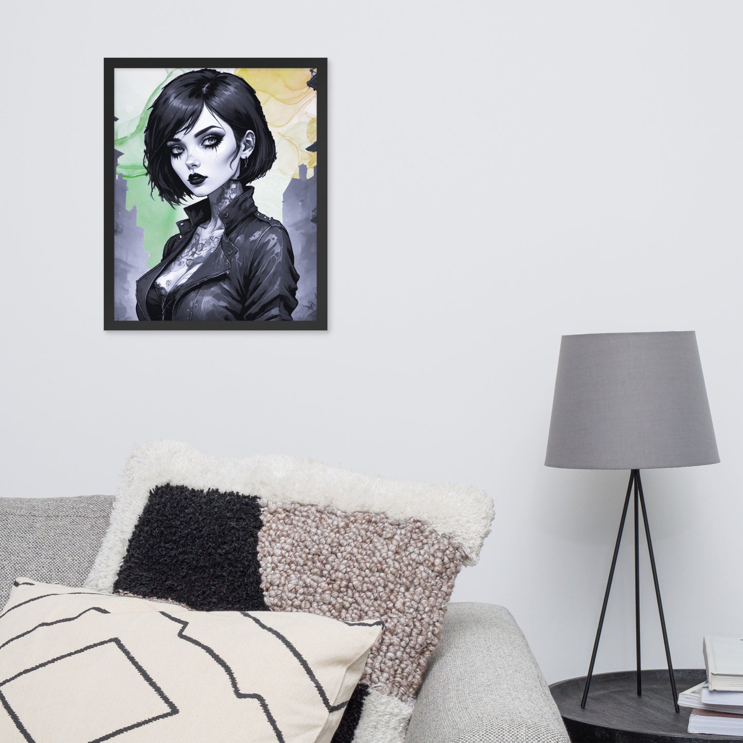 BW Marble V26 Framed Poster