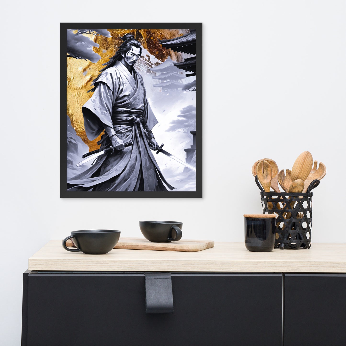 BW Marble V25 Framed Poster