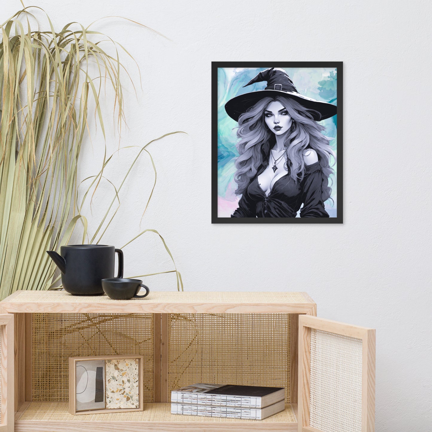 BW Marble V23 Framed Poster
