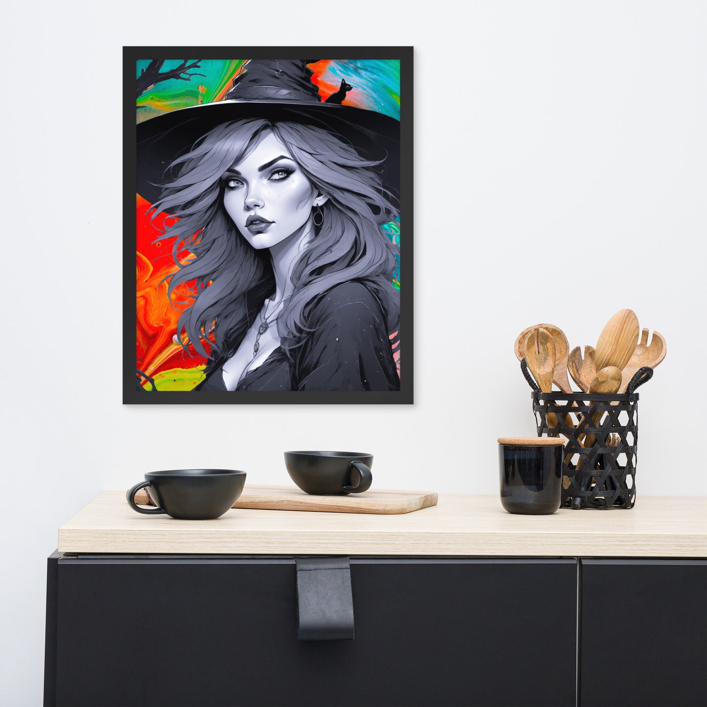 BW Marble V22 Framed Poster