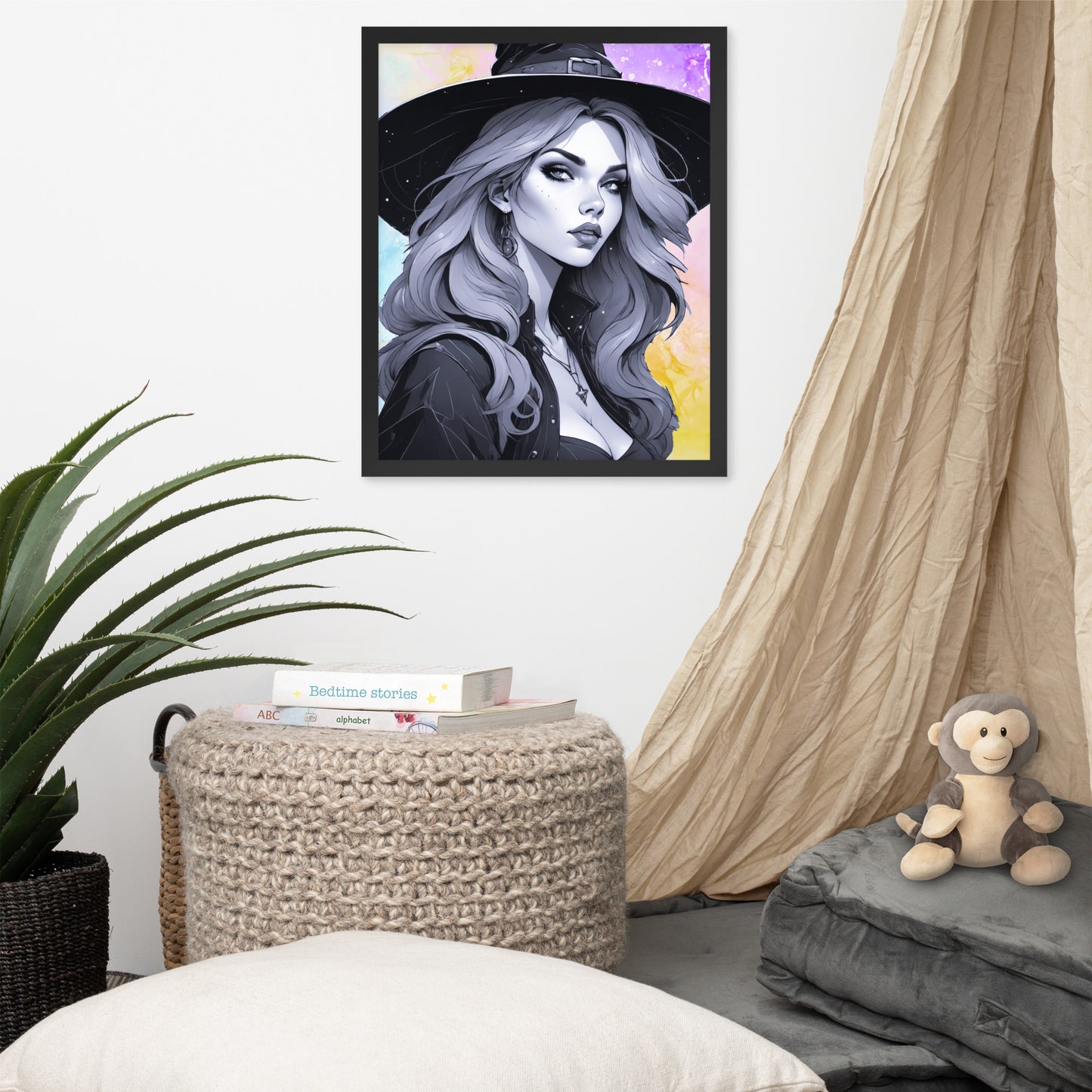 BW Marble V21 Framed Poster