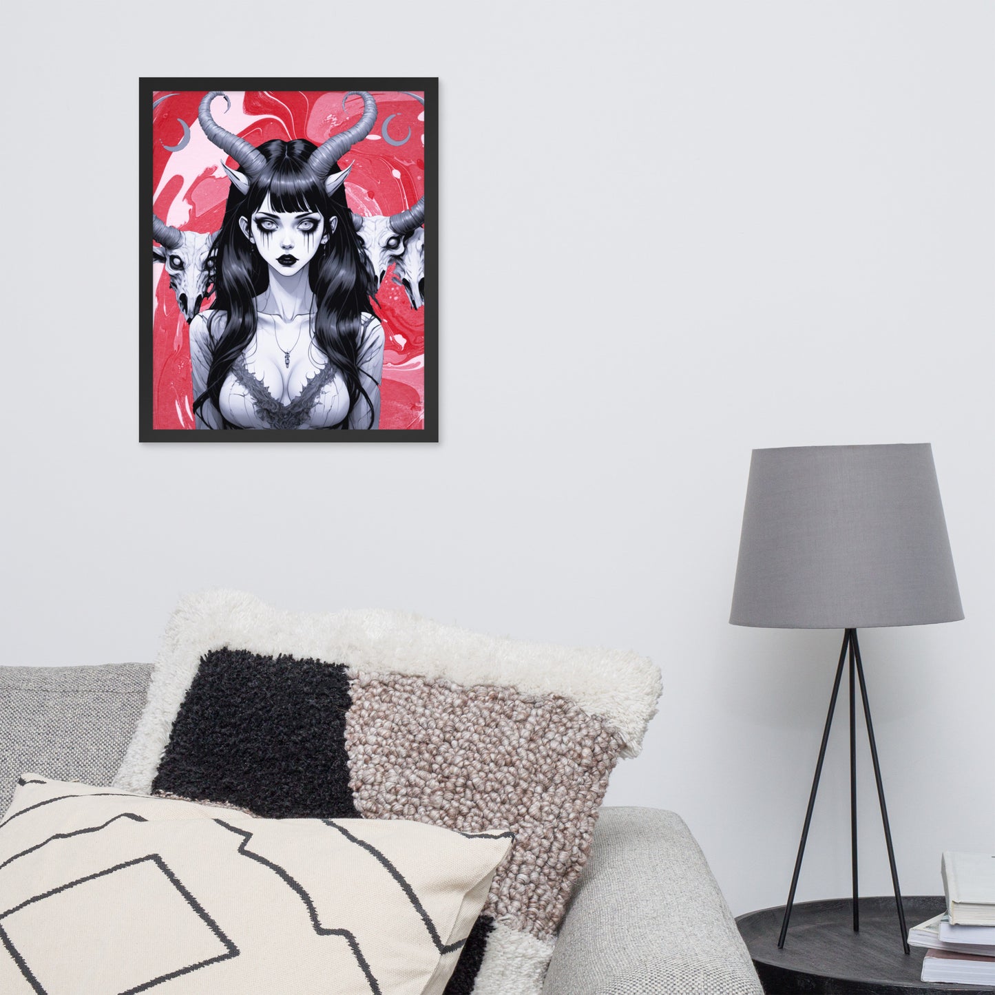 BW Marble V18 Framed Poster