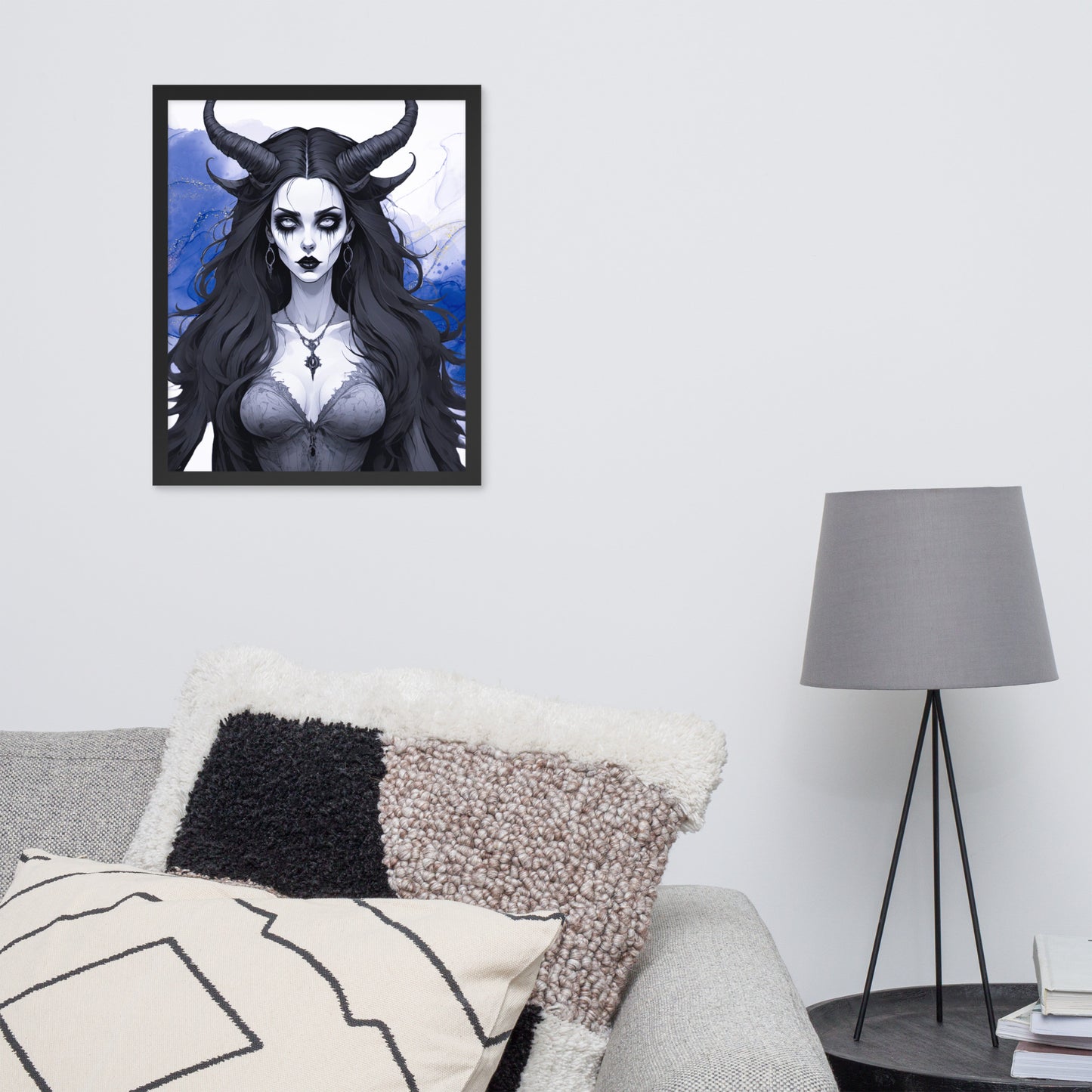 BW Marble V17 Framed Poster