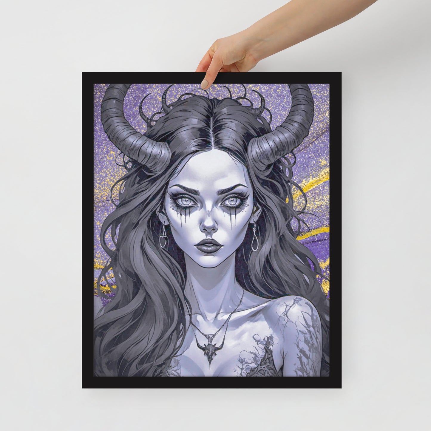BW Marble V1 Framed Poster