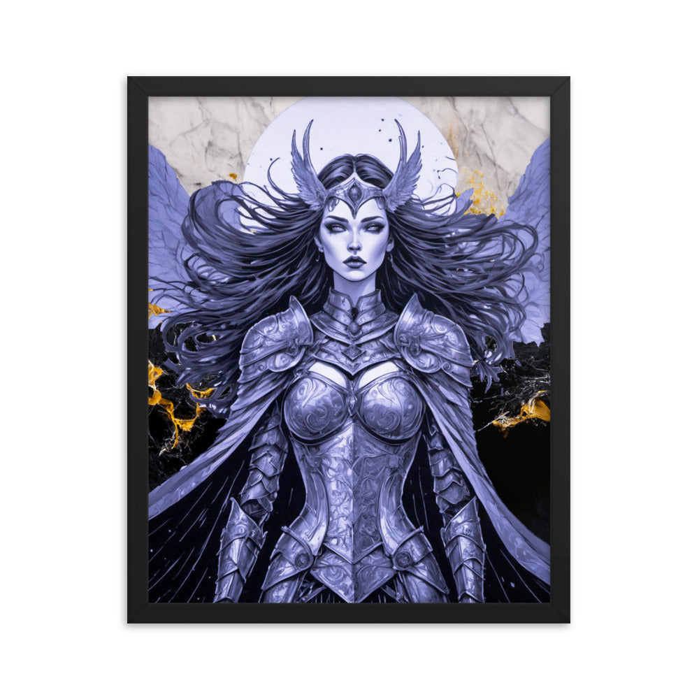 BW Marble V5 Framed Poster