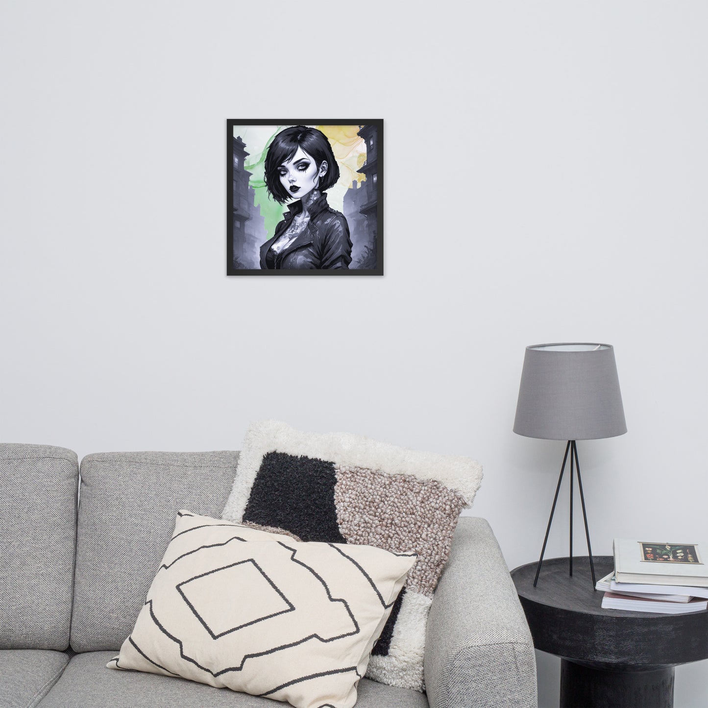 BW Marble V26 Framed Poster