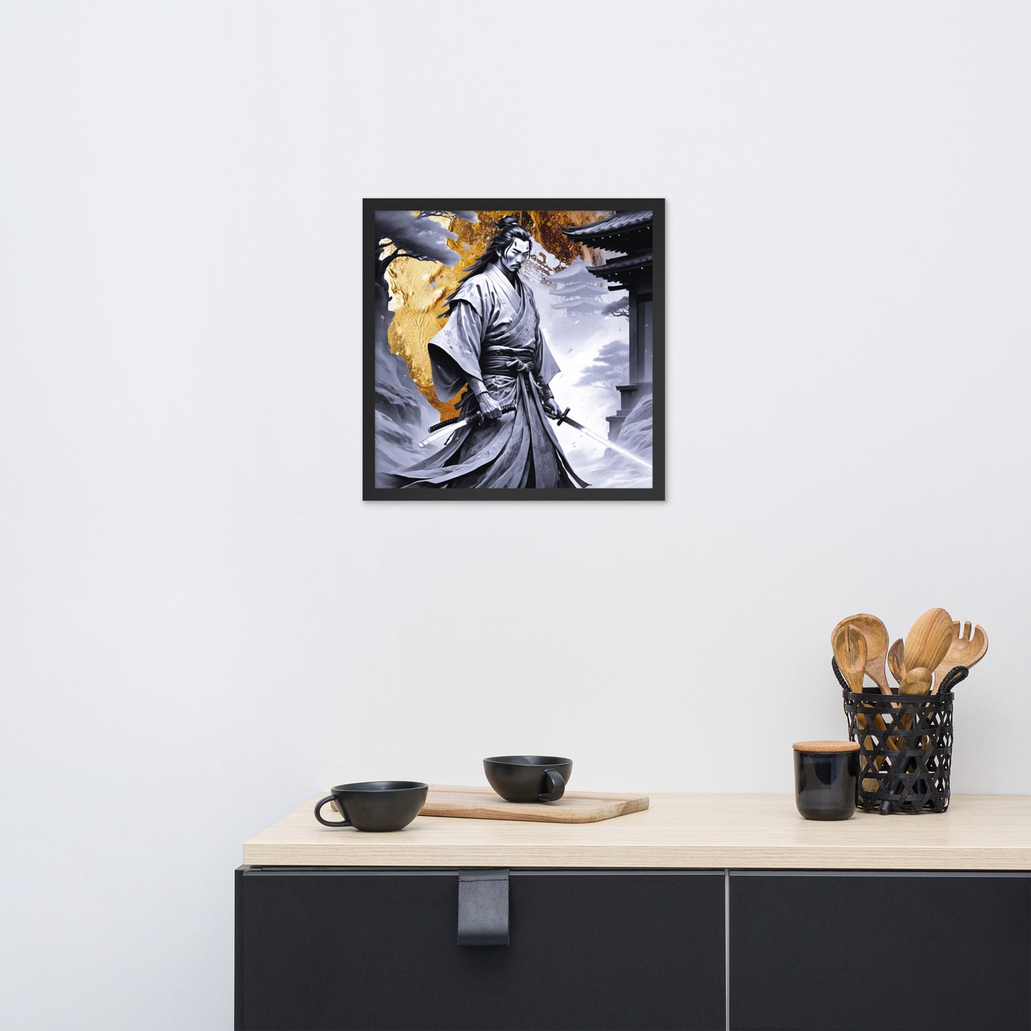 BW Marble V25 Framed Poster