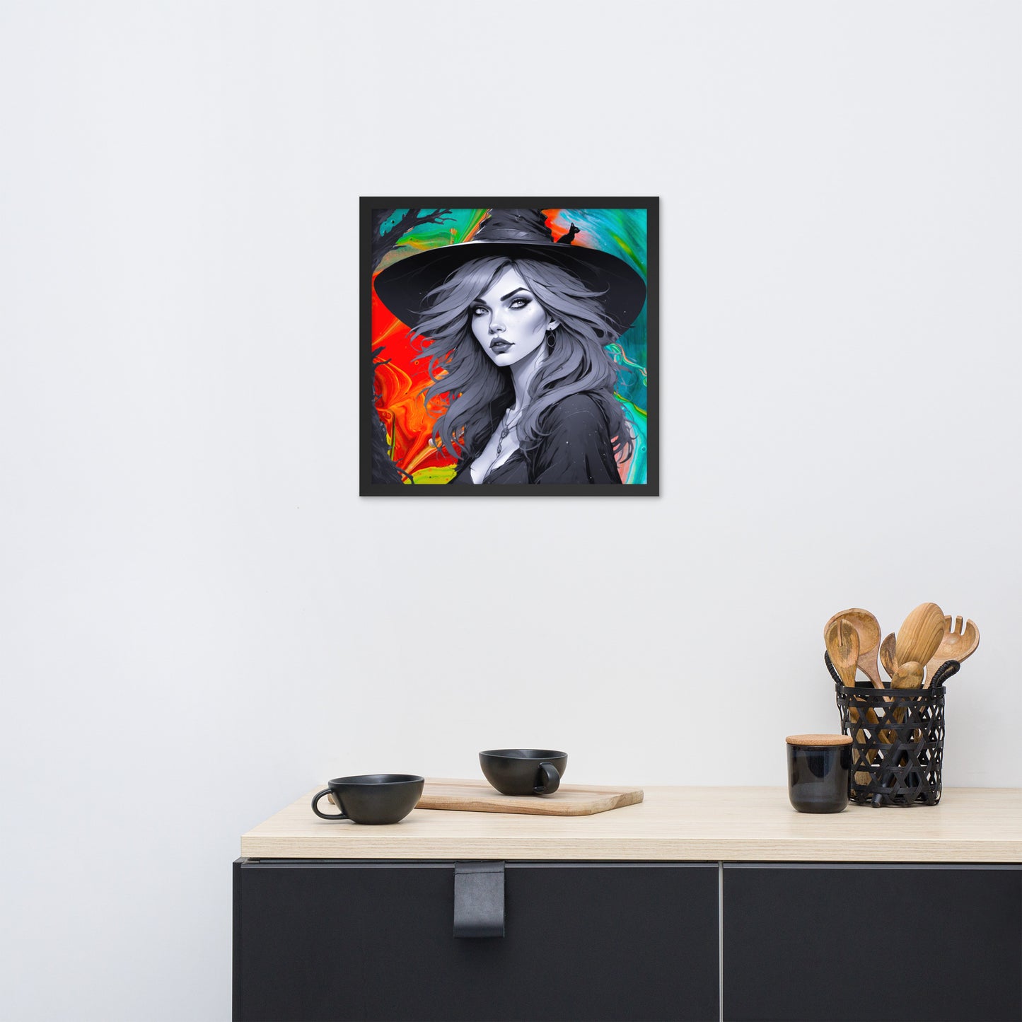 BW Marble V22 Framed Poster