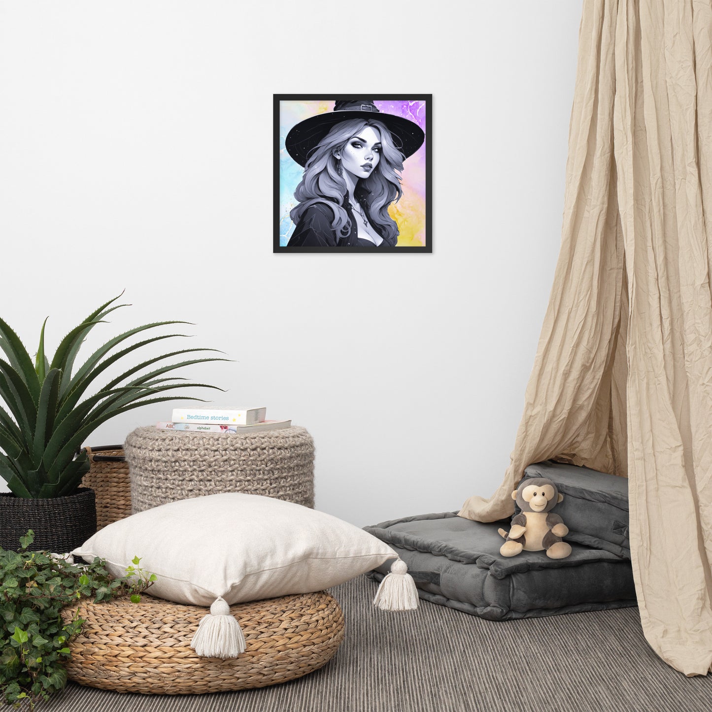 BW Marble V21 Framed Poster