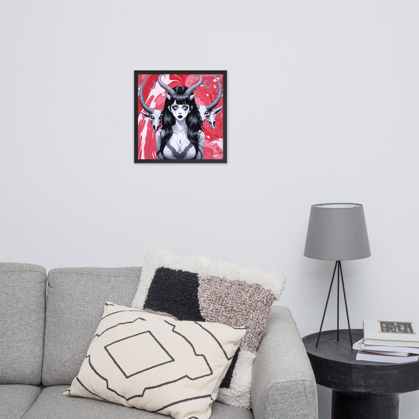BW Marble V18 Framed Poster