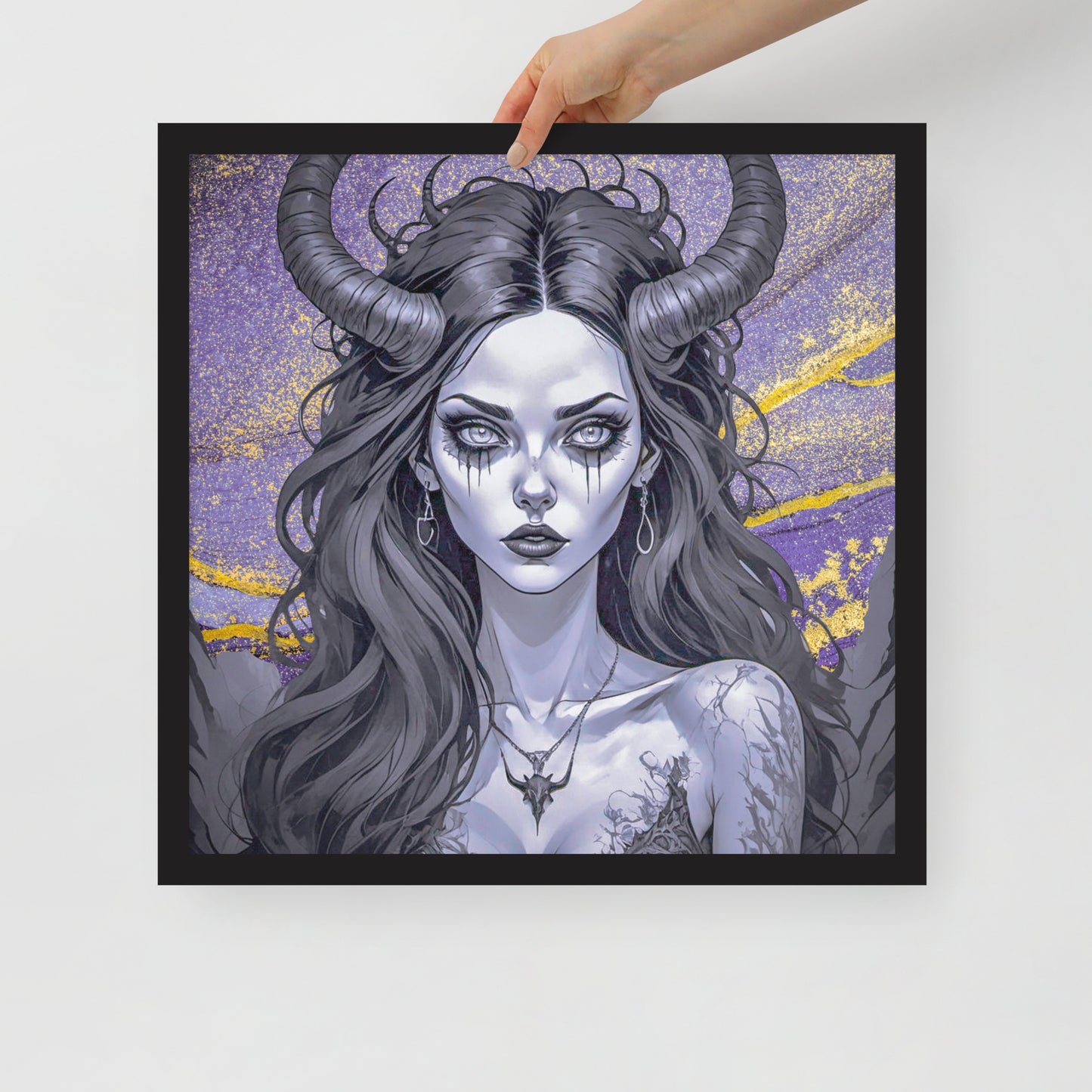 BW Marble V1 Framed Poster