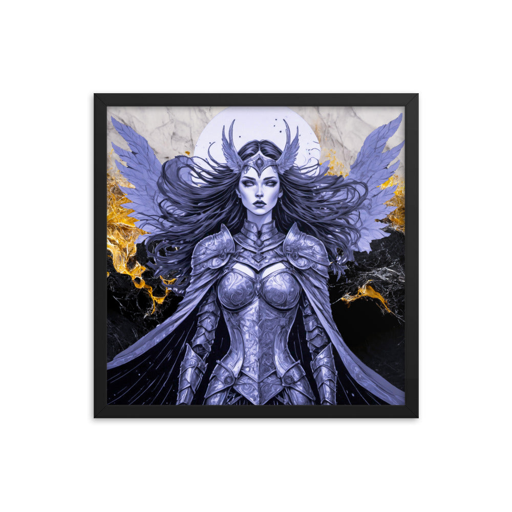BW Marble V5 Framed Poster