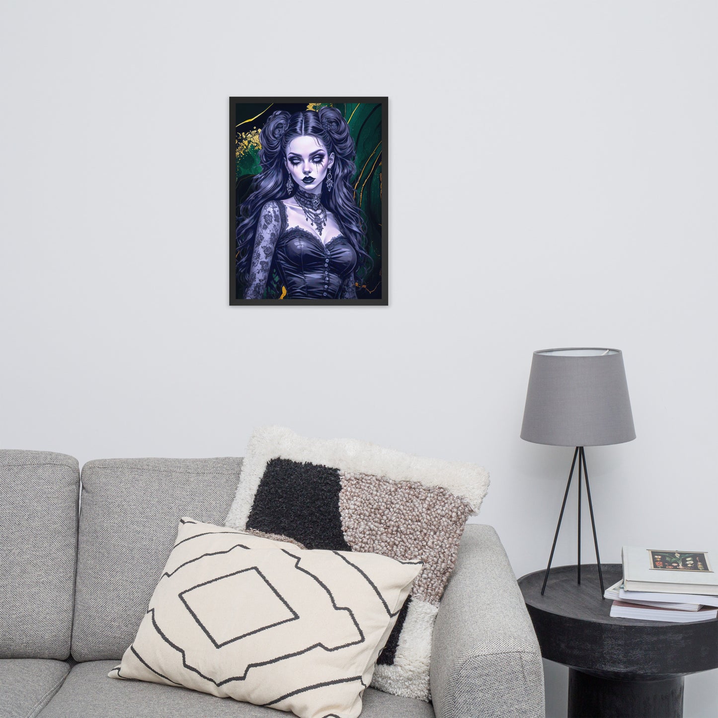 BW Marble V30 Framed Poster