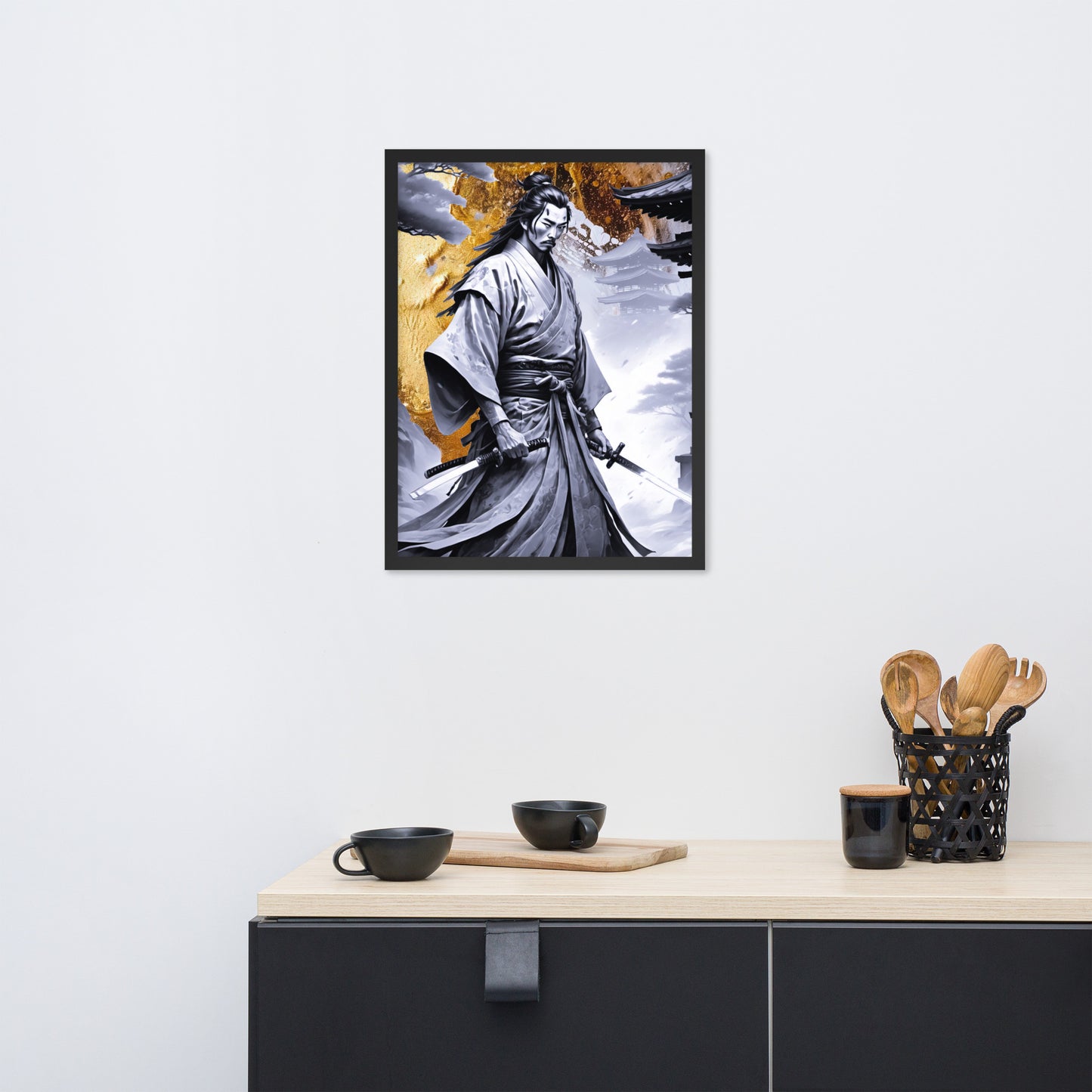 BW Marble V25 Framed Poster