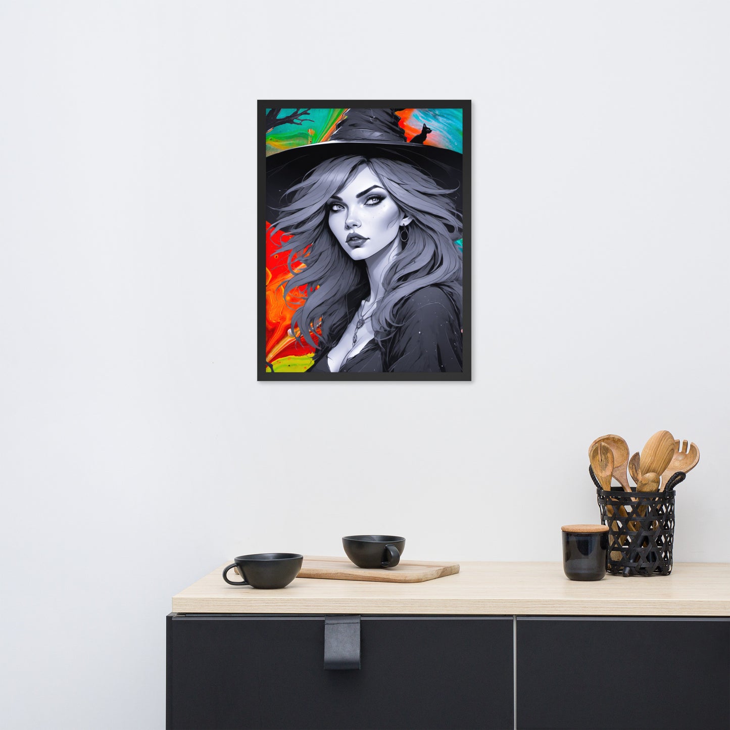 BW Marble V22 Framed Poster