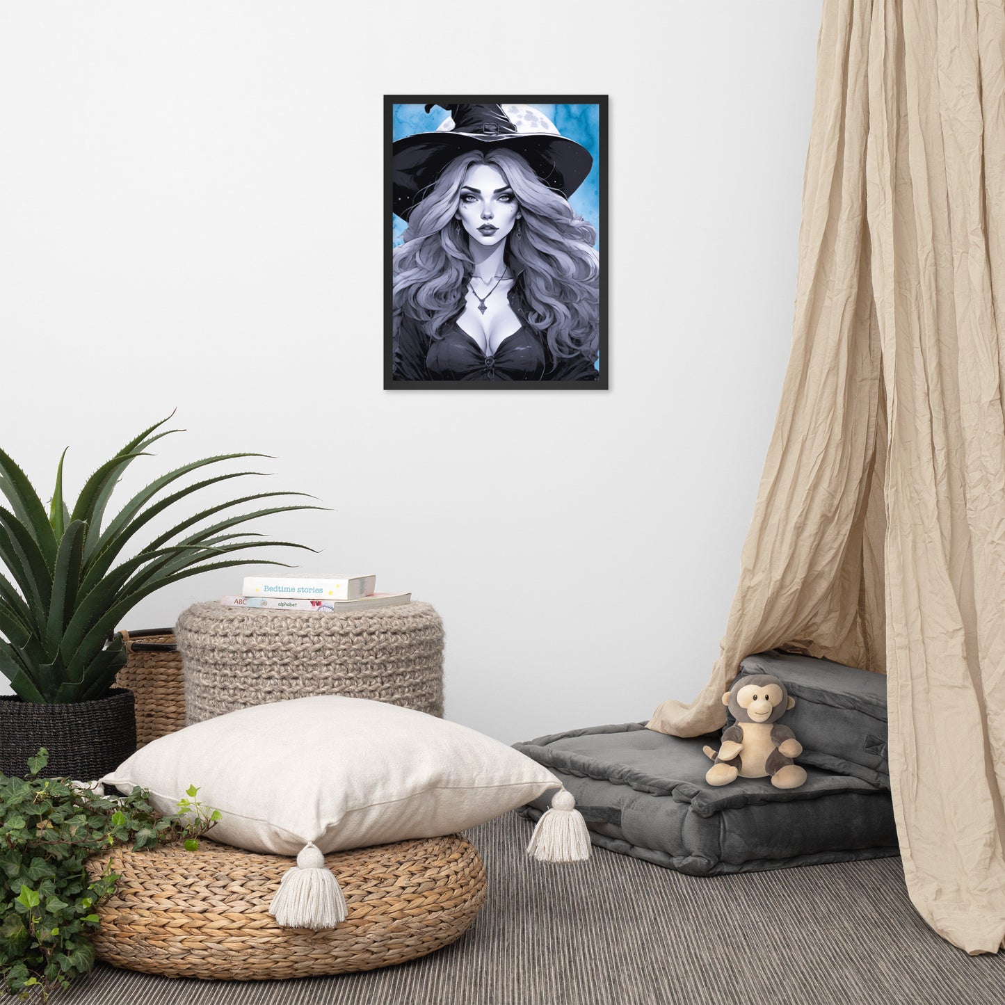 BW Marble V19 Framed Poster