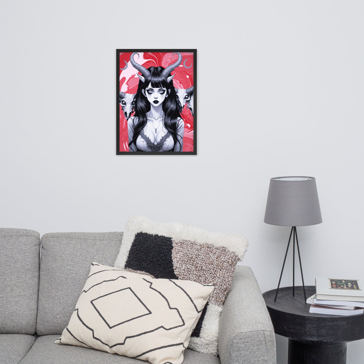 BW Marble V18 Framed Poster