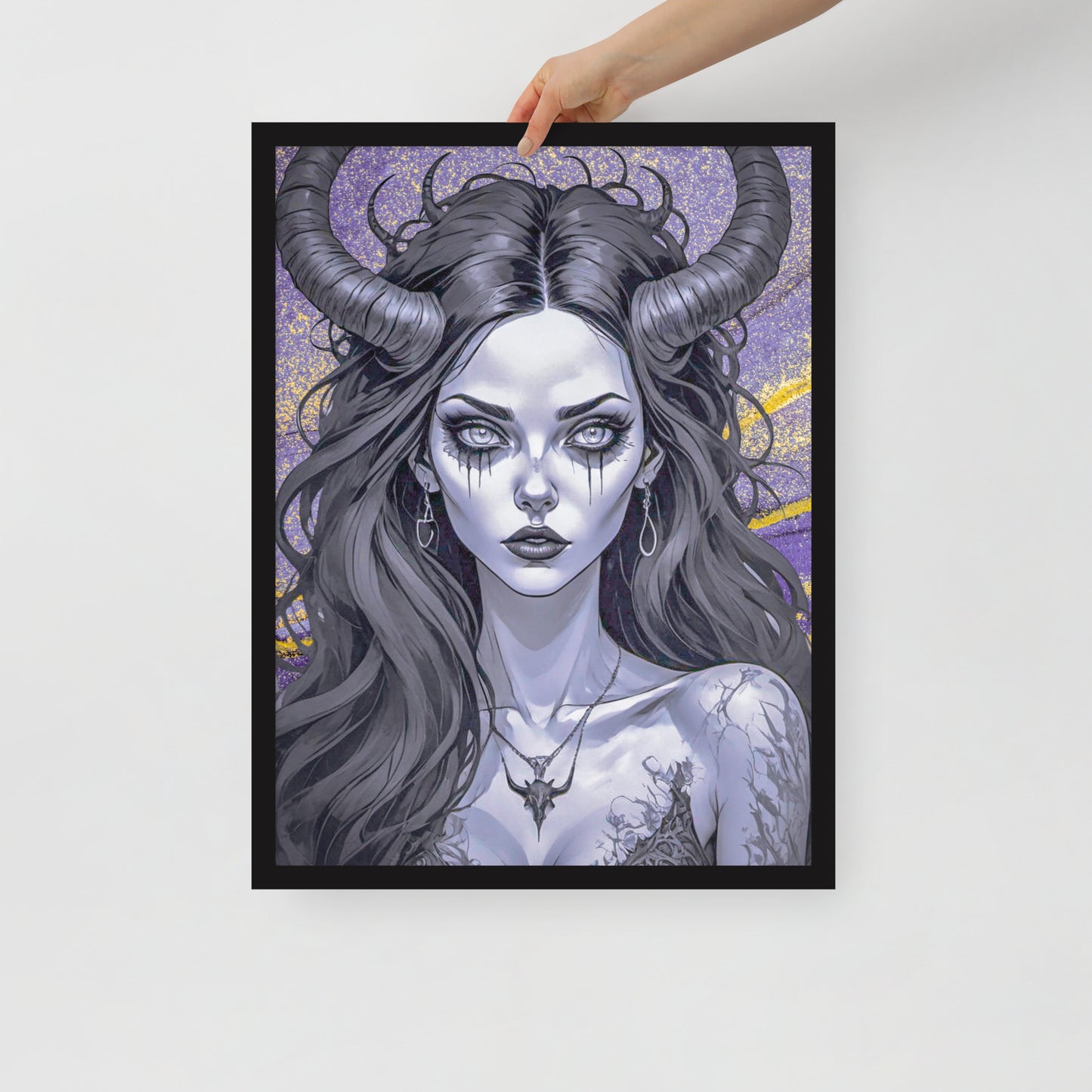 BW Marble V1 Framed Poster