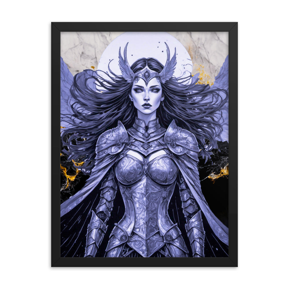 BW Marble V5 Framed Poster