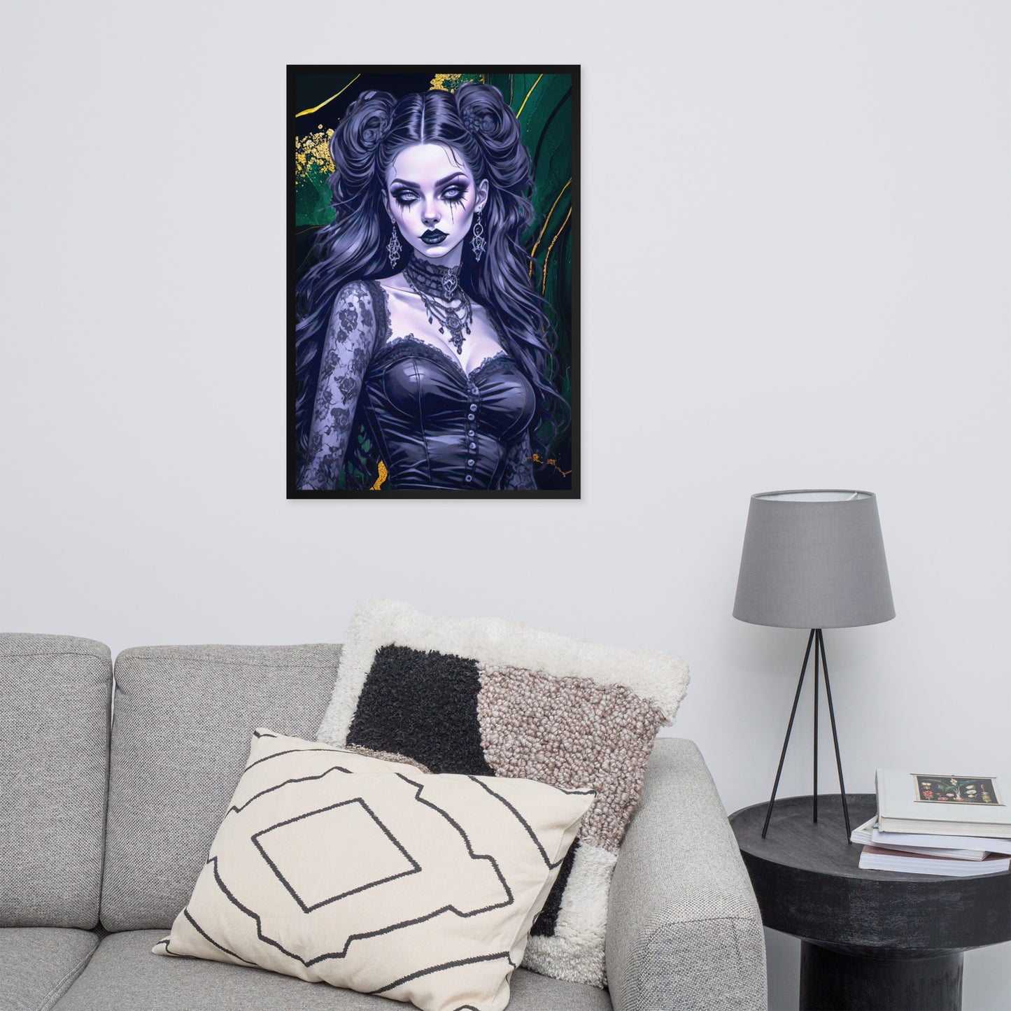 BW Marble V30 Framed Poster