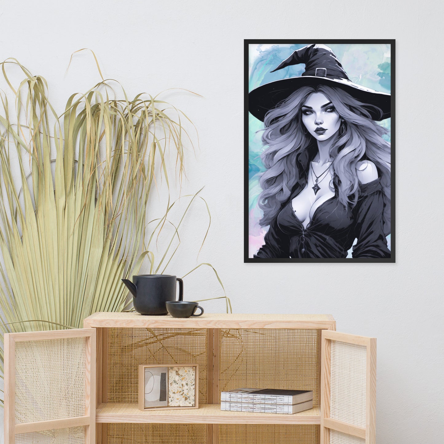 BW Marble V23 Framed Poster