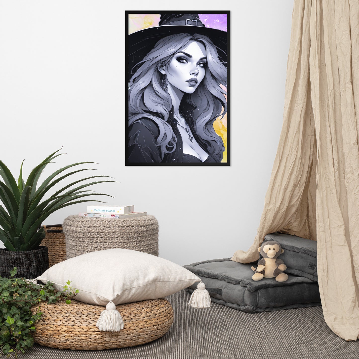BW Marble V21 Framed Poster