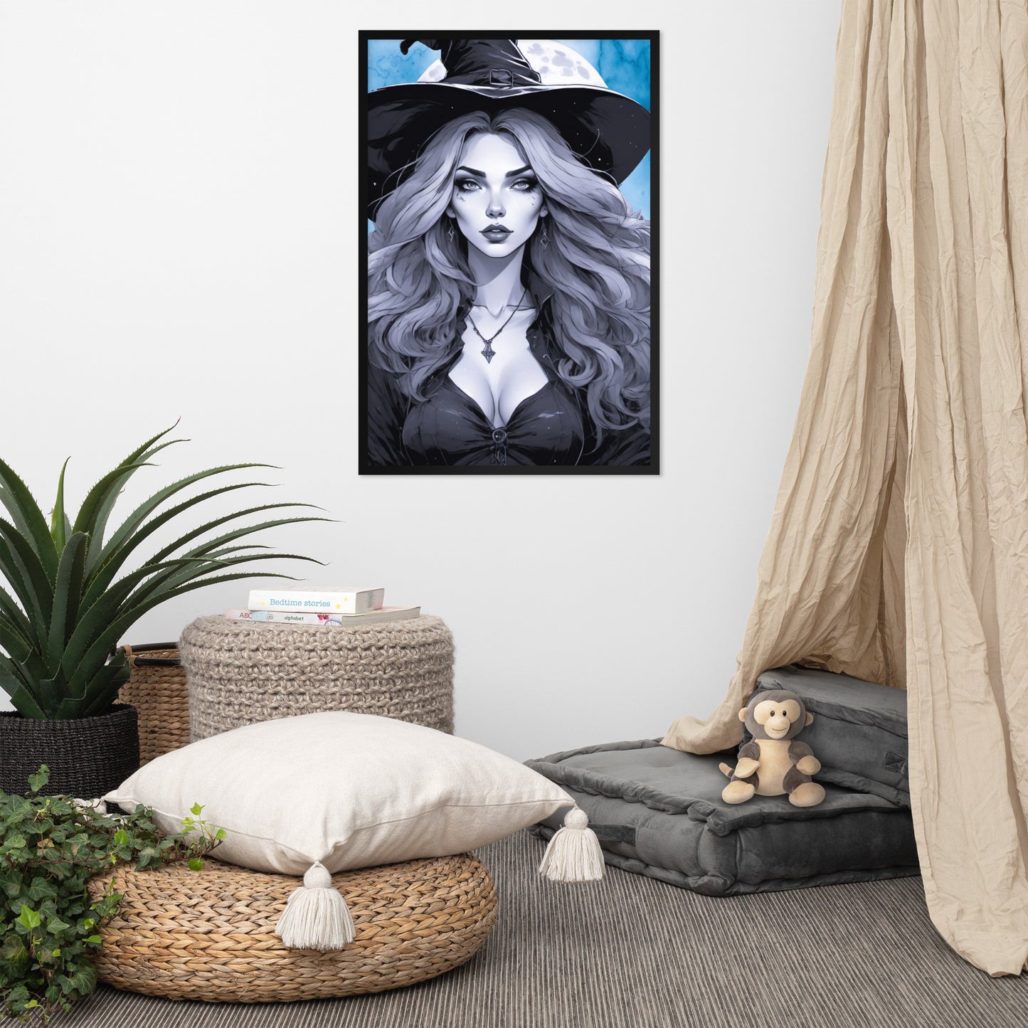 BW Marble V19 Framed Poster
