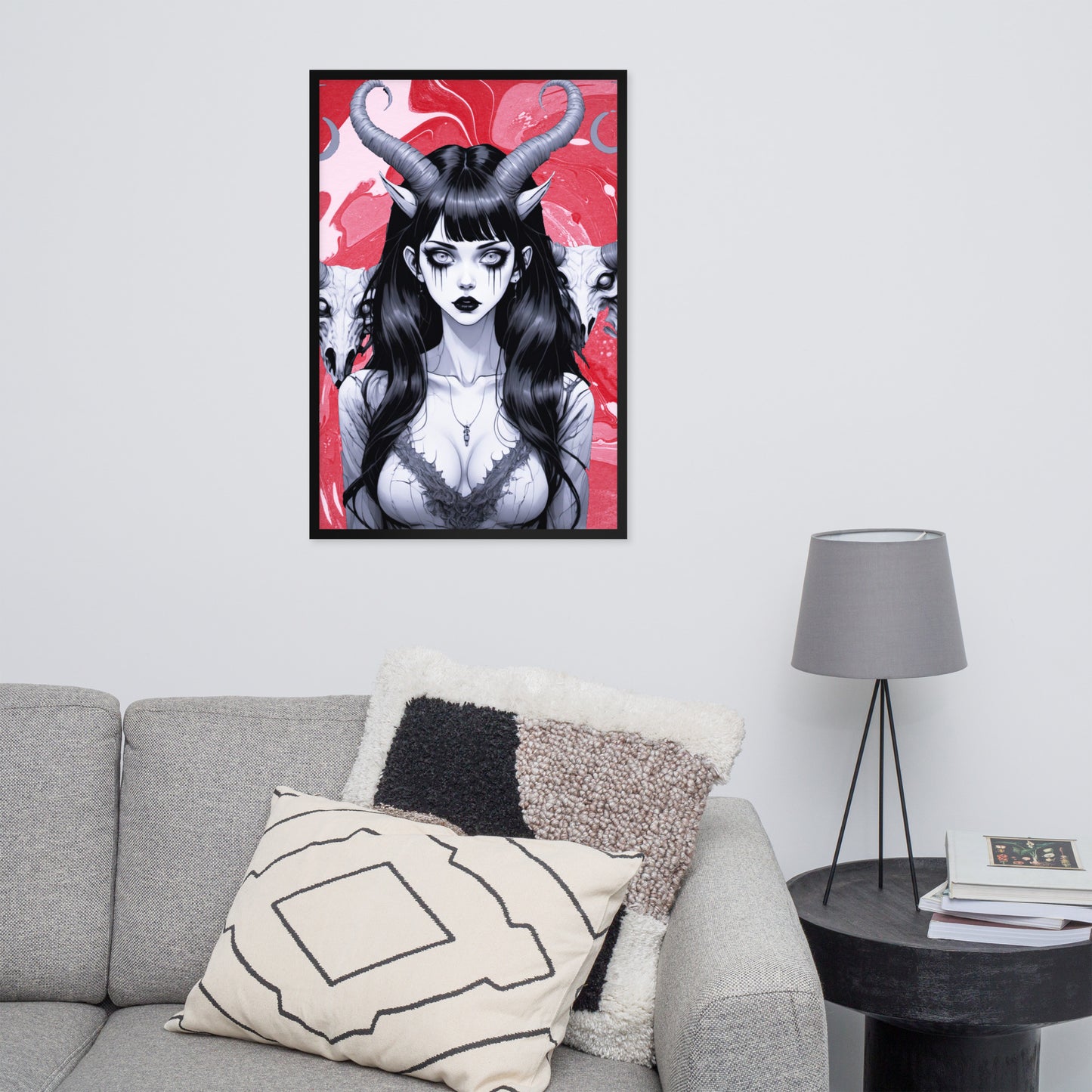 BW Marble V18 Framed Poster