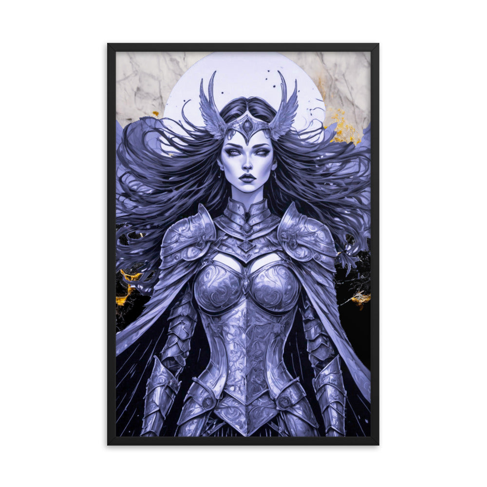 BW Marble V5 Framed Poster