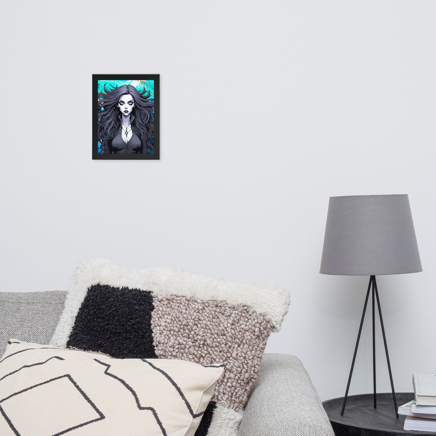 BW Marble V28 Framed Poster