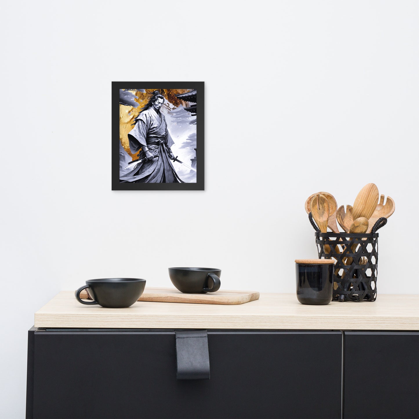 BW Marble V25 Framed Poster