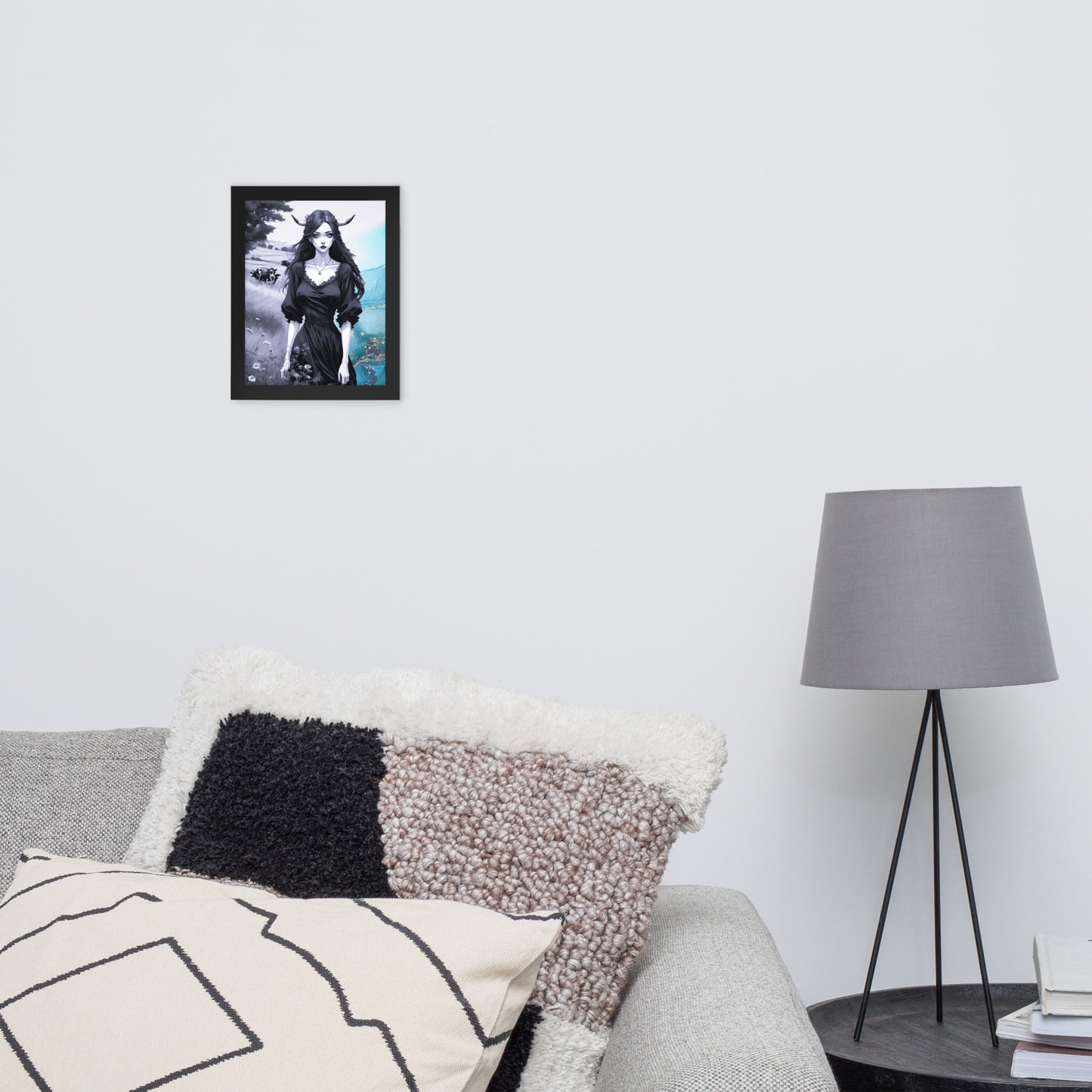 BW Marble V20 Framed Poster