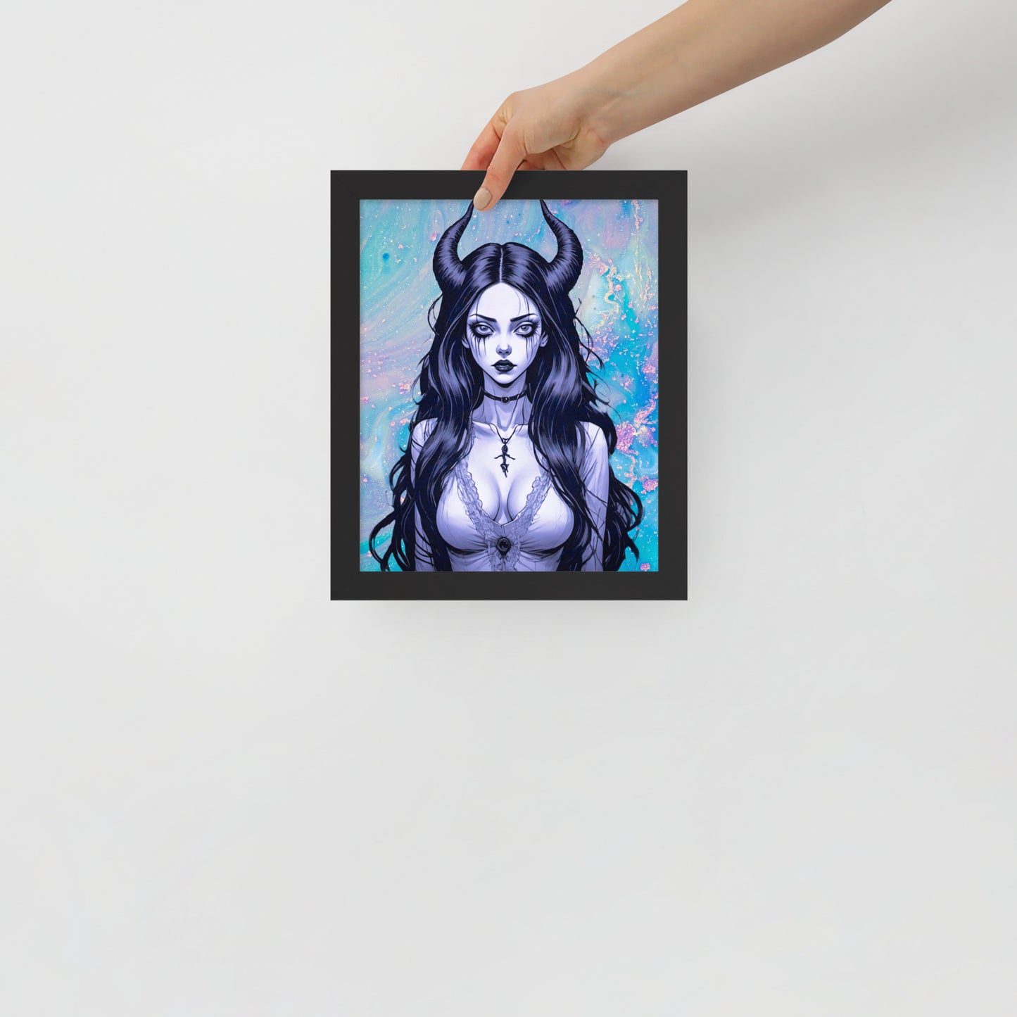 BW Marble V4 Framed Poster