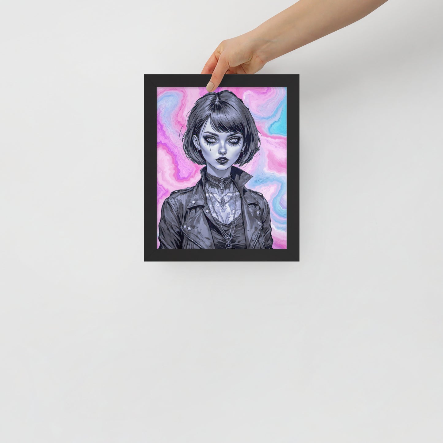 BW Marble V3 Framed Poster