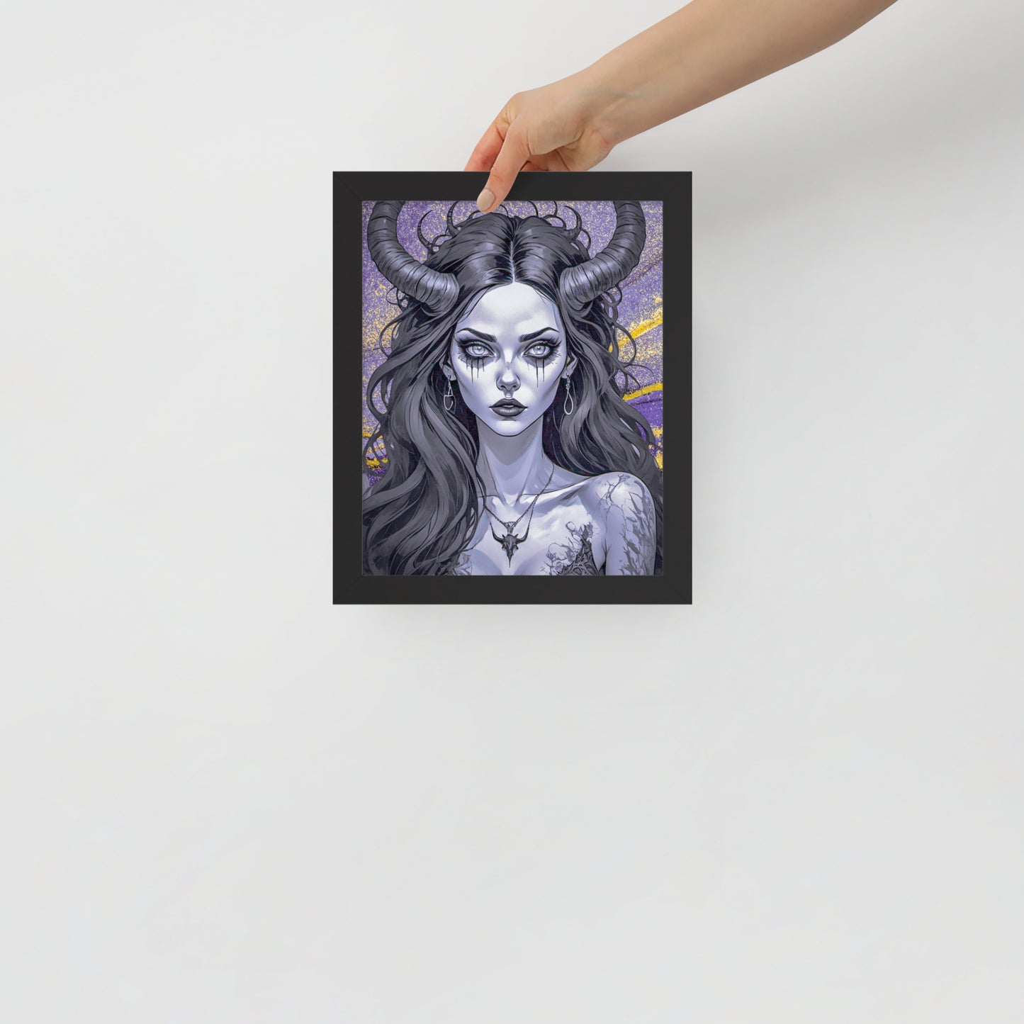 BW Marble V1 Framed Poster