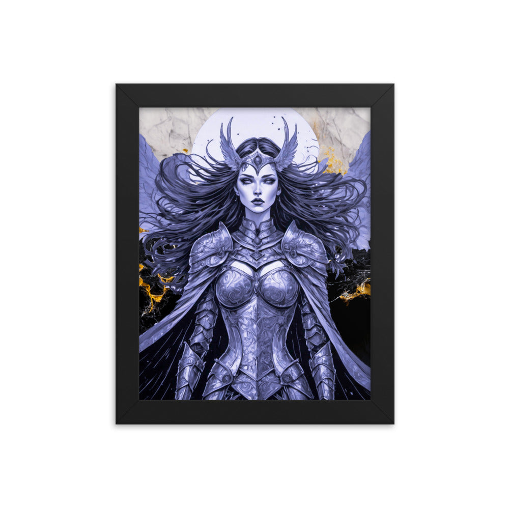 BW Marble V5 Framed Poster