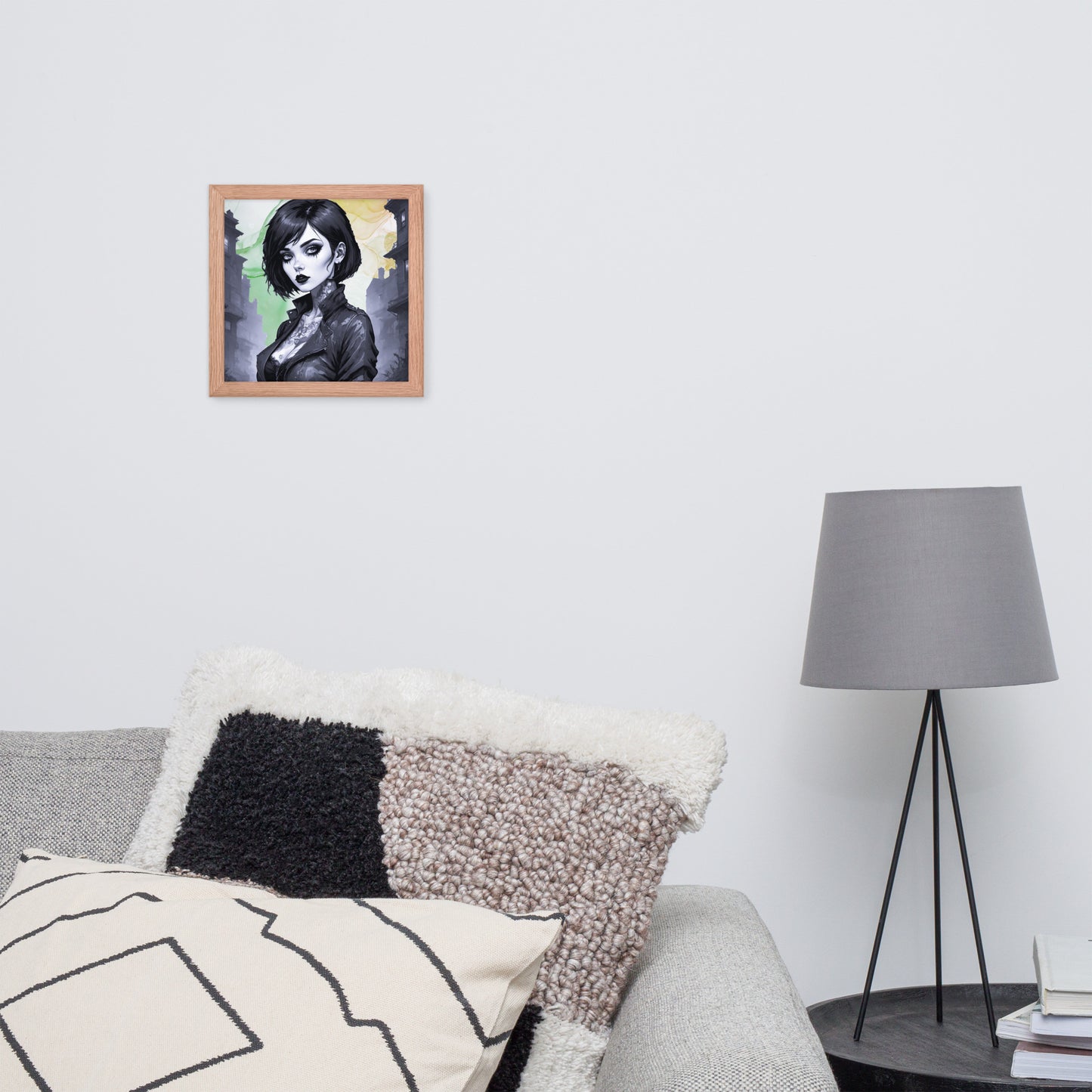 BW Marble V26 Framed Poster