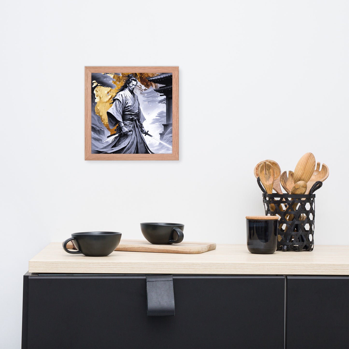 BW Marble V25 Framed Poster